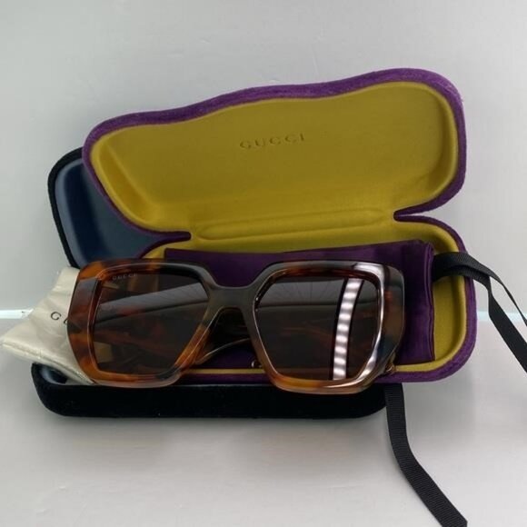 - New Authentic Gucci GG0956S Sunglasses 007 - HAVANA - HAVANA - BROWN - Picture 8 of 9